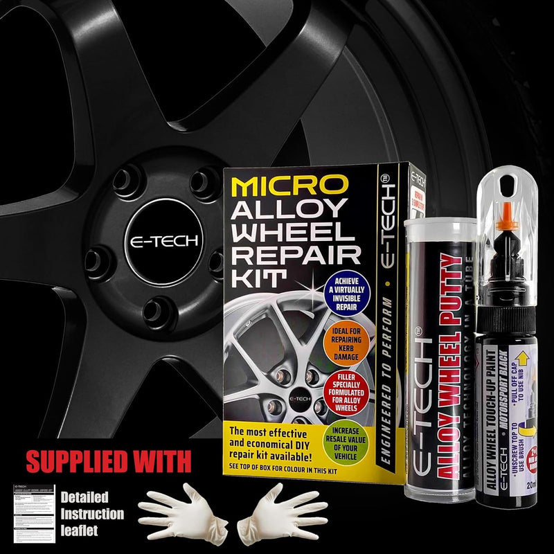 E‑Tech Alloy Wheel Refurbishment Kit Motorsport Black