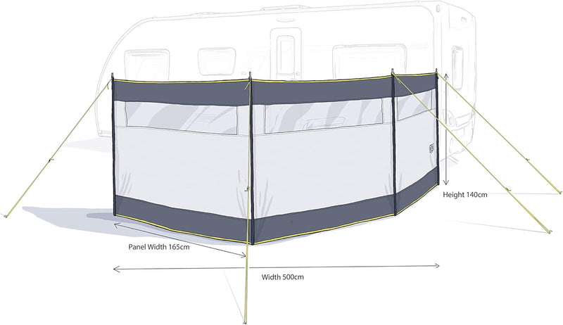 Maypole 3 Panel Window Windbreak MP9524