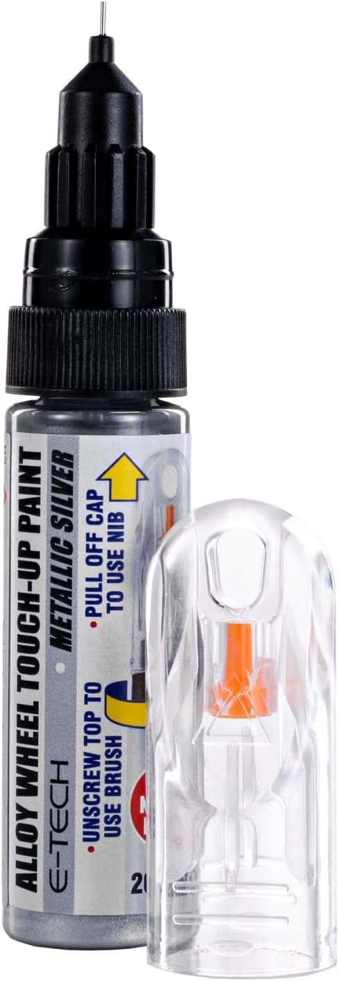 E‑Tech Wheel Touch Up Paint Stick Metallic Silver