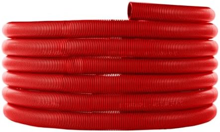 25 Metre Red High Visibility Caravan Waste Water Convoluted Hose 28.5mm ID