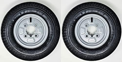 Kenda K371 8 Inch Trailer Wheel & Tyre Assembly Pair 4.80/4.00-8 6PR 4" PCD