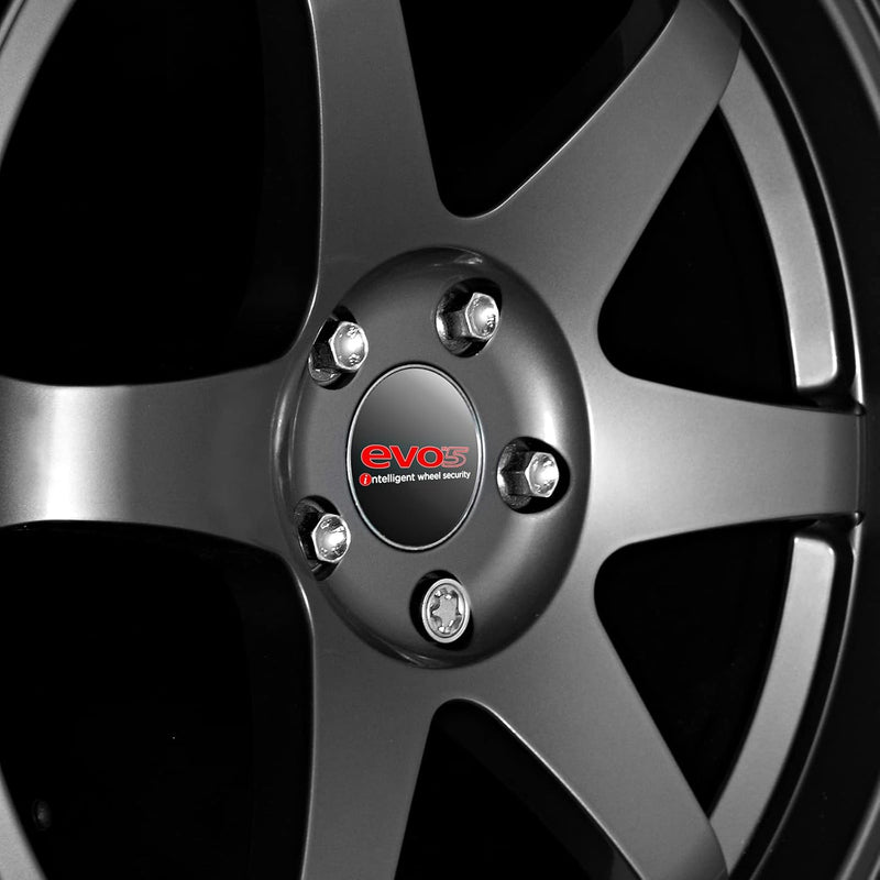E-Tech EVO5 Locking Wheel Bolt Set VW Audi M14x1.5 Silver