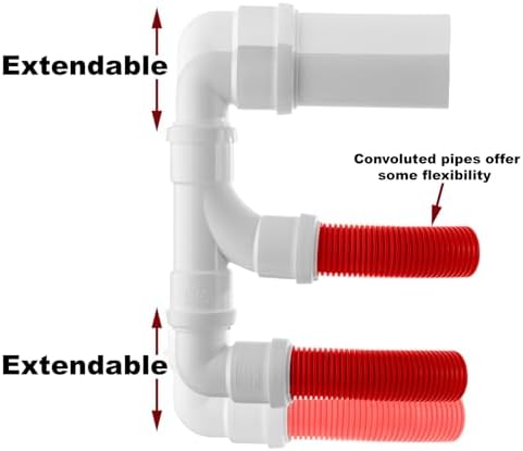 Red High Visibility Twin Caravan Waste Water Outlet Adaptor – FloPlast Fittings