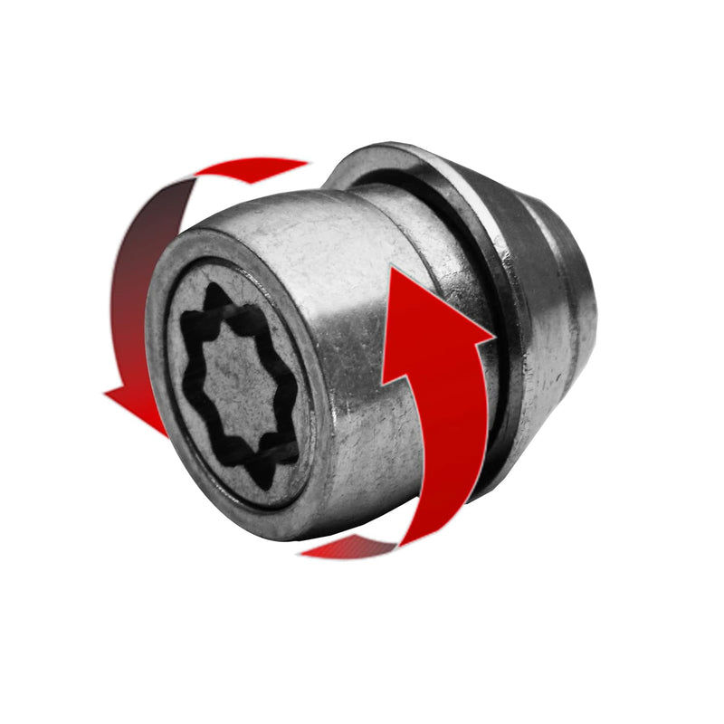 E-Tech EVO5 Locking Wheel Nut Set Ford Pre-2012 M12x1.5 Silver