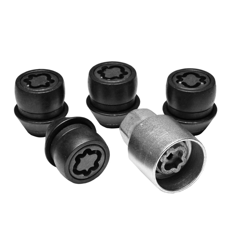 E-Tech EVO5 Locking Wheel Nut Set Ford Pre-2012 M12x1.5 Black