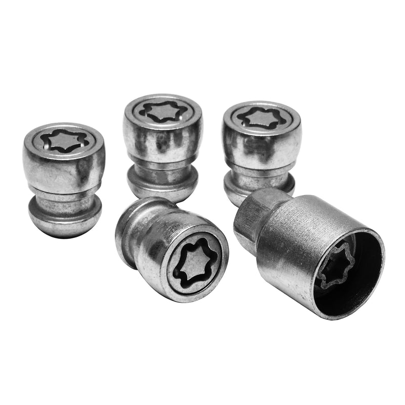 E-Tech EVO5 Locking Wheel Nut Set Honda M12x1.5 Silver