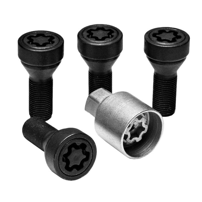 E-Tech EVO5 Locking Wheel Bolt Set BMW M14x1.25 Black