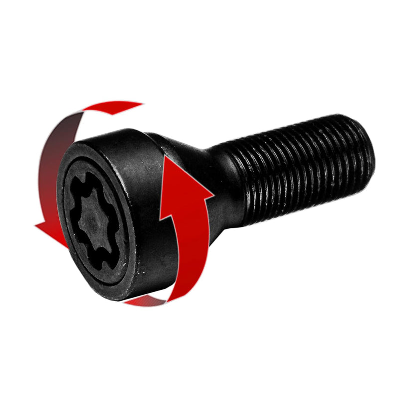 E-Tech EVO5 Locking Wheel Bolt Set BMW M14x1.25 Black