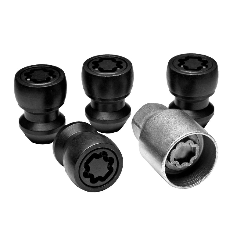 E-Tech EVO5 Locking Wheel Nut Set Ford Post-2012 M12x1.5 Black