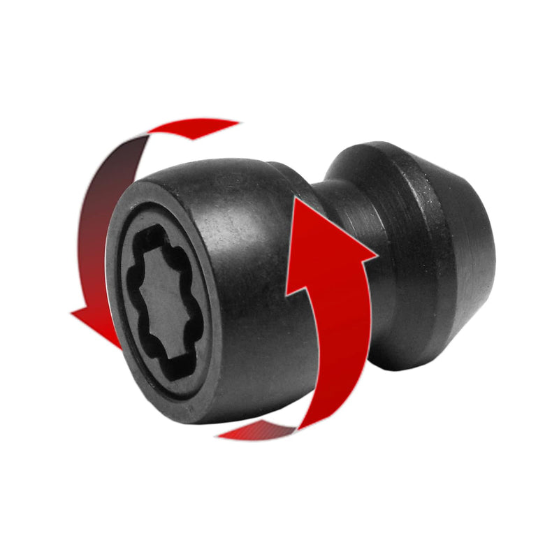 E-Tech EVO5 Locking Wheel Nut Set Ford Post-2012 M12x1.5 Black