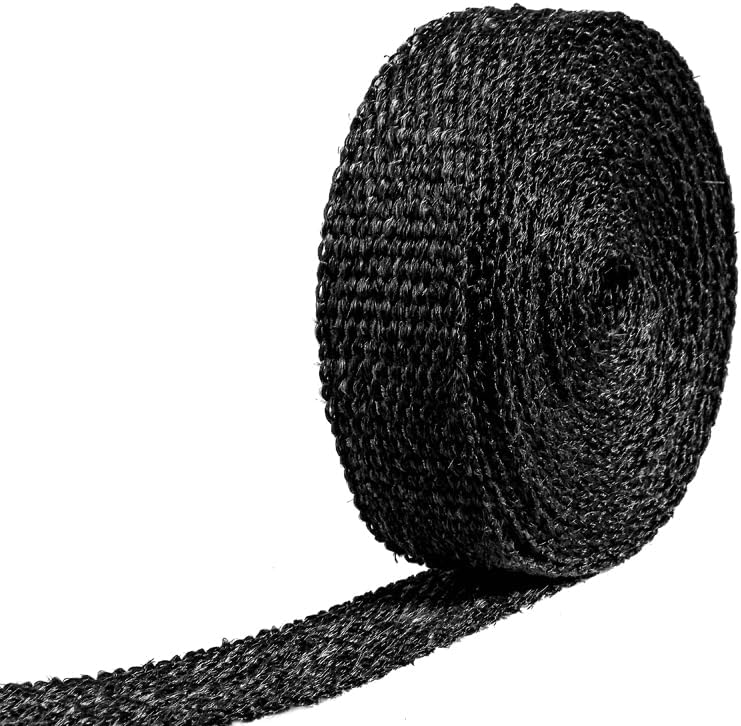 Black Exhaust Heat Wrap 5m With Stainless Ties