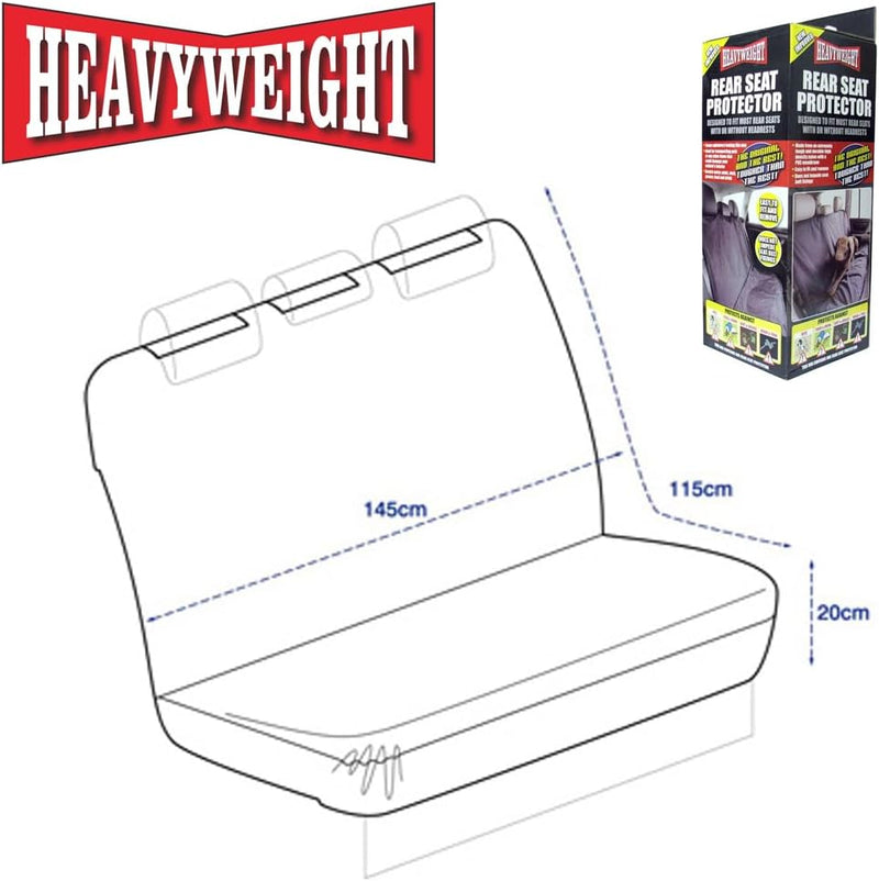Heavyweight Universal Rear Seat Protector – Waterproof