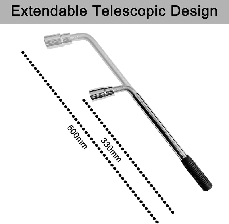 Telescopic Wheel Brace Extendable Wheel Nut Wrench