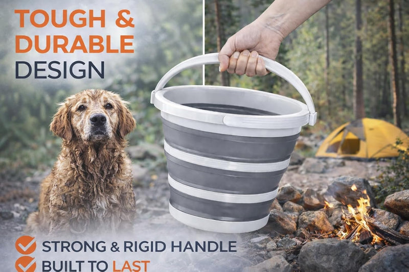 Collapsible 10L Camping Bucket