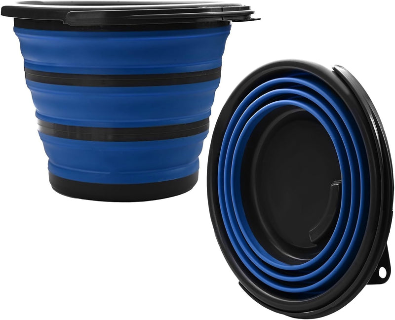 Collapsible 10L Camping Bucket – Foldable Silicone