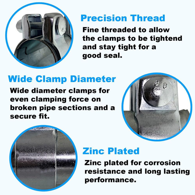 Adjustable Exhaust Pipe Joiner – 43–45mm x 125mm