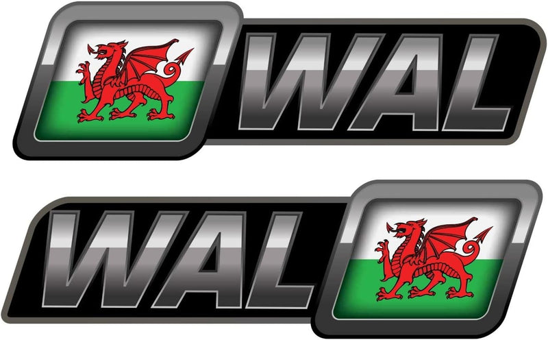 Speed Demons Flag Sticker – Self Adhesive Graphic-Wales (Side Flash)-Standard