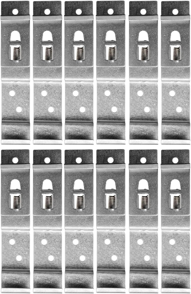 Trailer Number Plate Holder Clips – Stainless Spring Loaded – 12 Pack