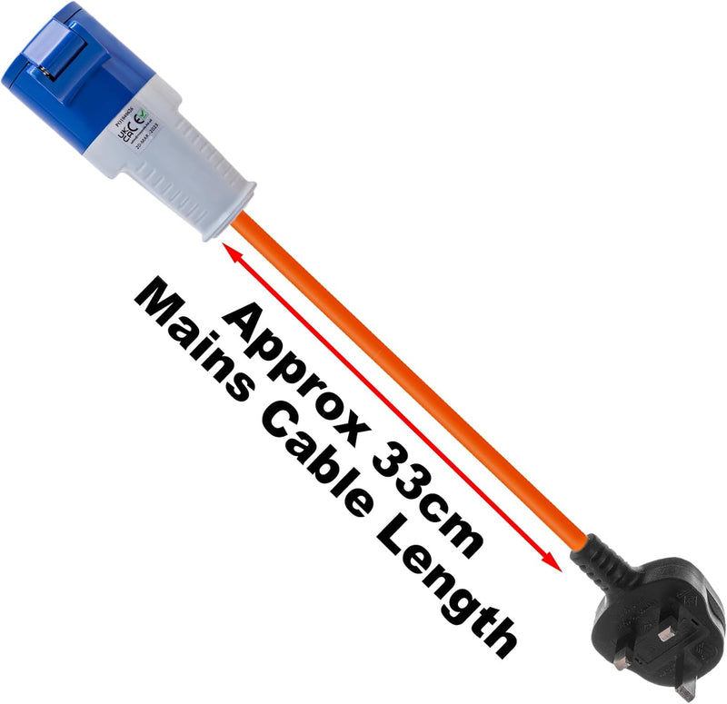 16A UK Hook-Up Lead Adaptor – 3 Pin to Mains
