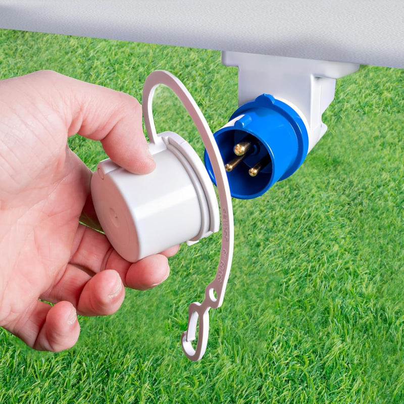 230V 16A Caravan Inlet Socket with Waterproof Cap