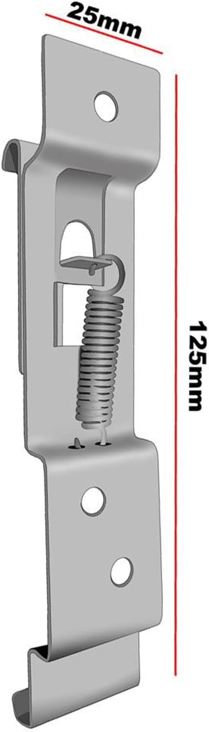 Trailer Number Plate Holder Clips – Stainless Spring Loaded – 12 Pack