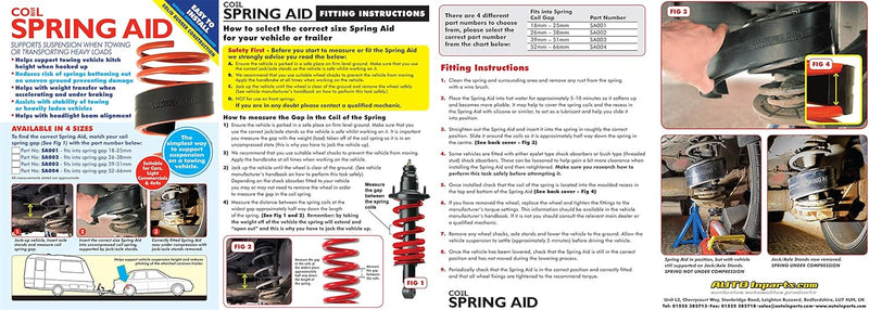 E‑Tech Coil Spring Aid Suspension Towing Assistors (Pair)-26‑38mm